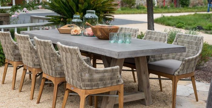 Concrete Outdoor  Dining Table, Modern Outdoor Dining Table, Concrete Dining Table (View 10 of 15)