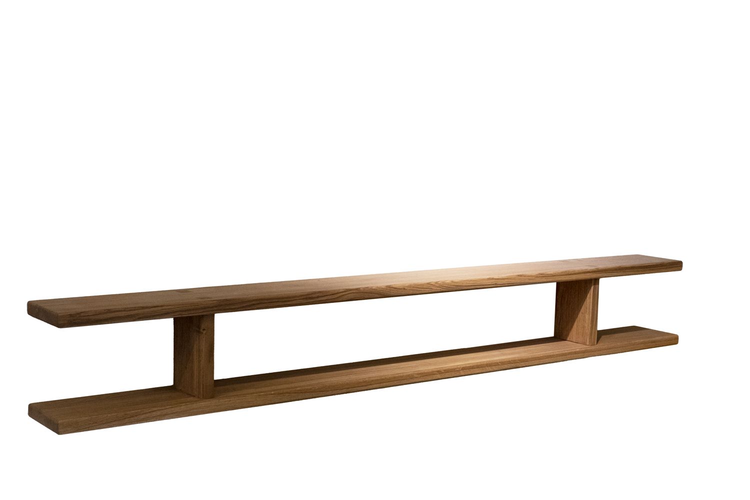 Contemporary Outdoor Tables With Shelf Inside Recent Shelf In Blond Oak, Contemporary Work – Jlf Antiquités (View 8 of 15)
