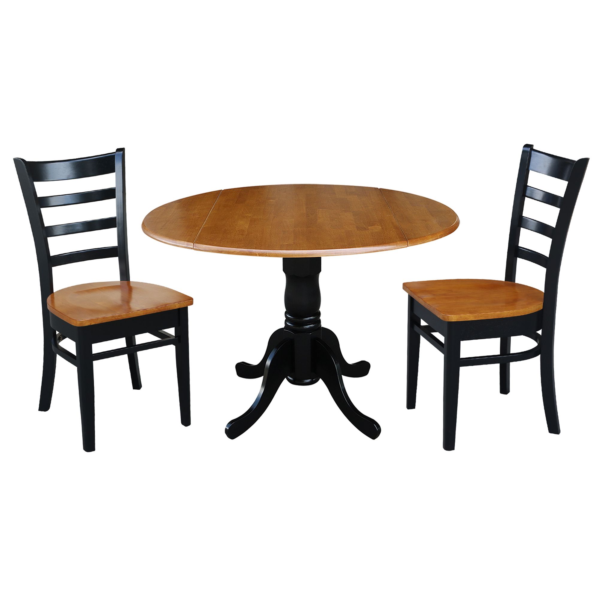 Dark Cherry Outdoor Tables Throughout Well Liked International Concepts Solid Wood 3 Piece Dining Set With 42 In (View 7 of 15)