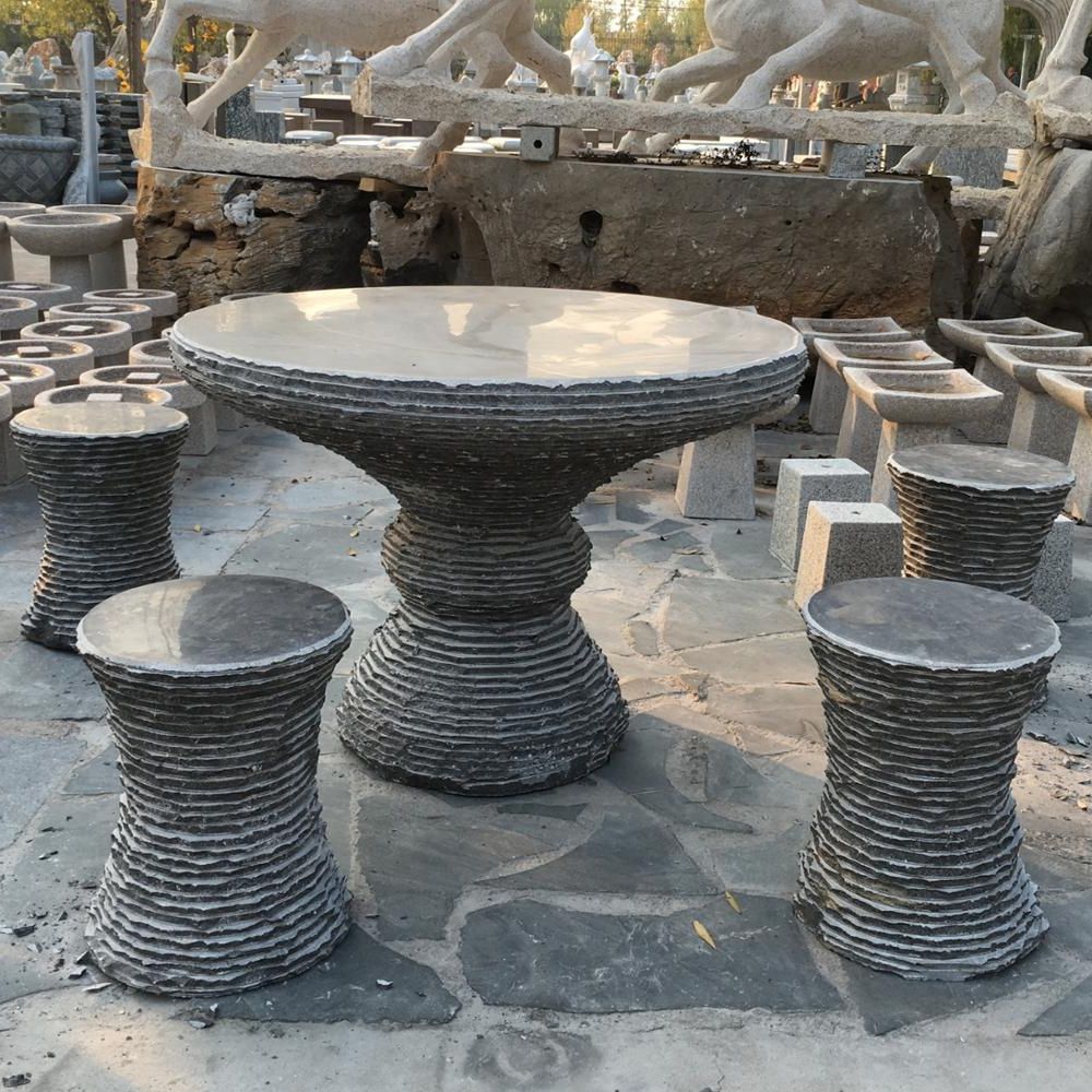 Deco Stone Outdoor Tables Within Famous Landscaping Outdoor Decorative Carved Marble Natural Stone Benches And  Tables Limestone Granite Park Garden Bench Sculpture – Buy Garden Stone  Tables And Benches,granite Garden Bench,garden Bench Stone Product On  Alibaba (View 15 of 15)
