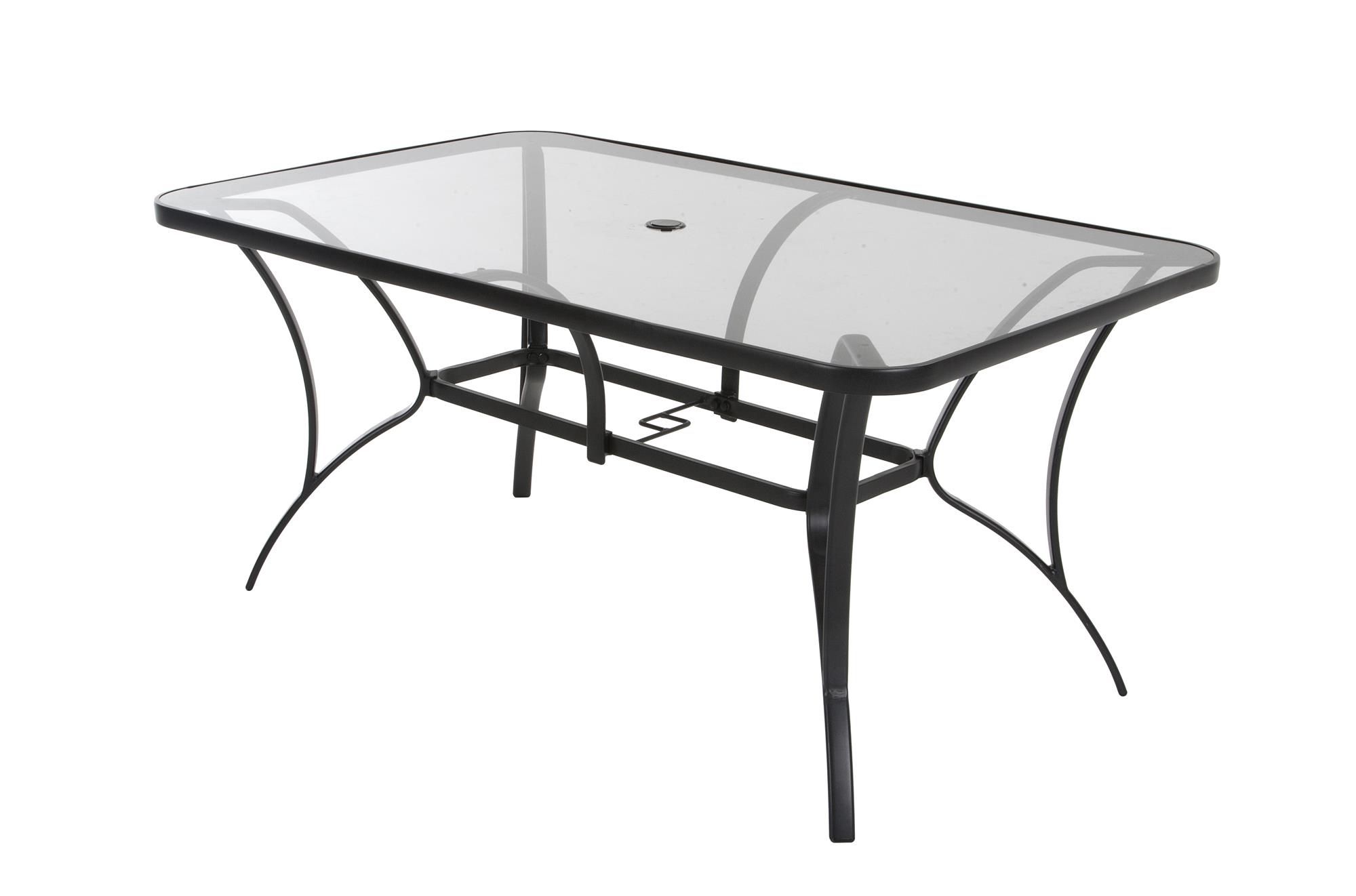 Famous Cosco Outdoor Living Paloma Steel Patio Dining Table, Dark Gray Steel  Frame, Tempered Glass Table Top – Walmart Intended For Glass Outdoor Tables (View 9 of 15)