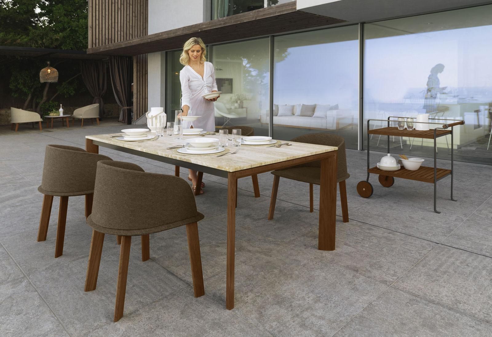 Famous Marble Outdoor Tables Intended For Clariss Luxury Marble Patio Table – Outdoor Furniture (View 4 of 15)