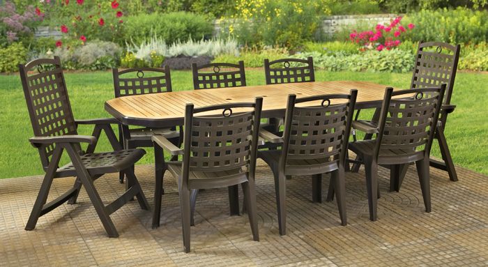 Famous Resin Outdoor Tables For Patio And Deck Furniture – Grosfillex (View 11 of 15)
