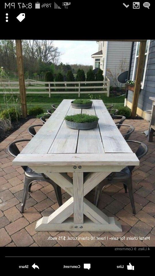 Farmhouse Style Outdoor Tables Inside Most Up To Date Farmhouse Table For Outside (View 4 of 15)