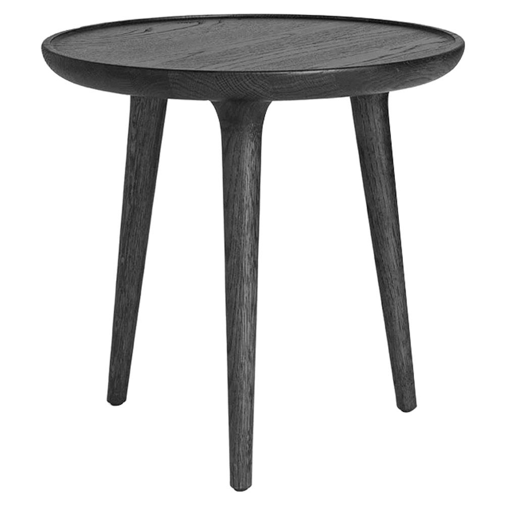 Fashionable Black Accent Outdoor Tables Within Accent Small Side Table – Oak, Black Stain Lacquered – Rouse Home (View 9 of 15)