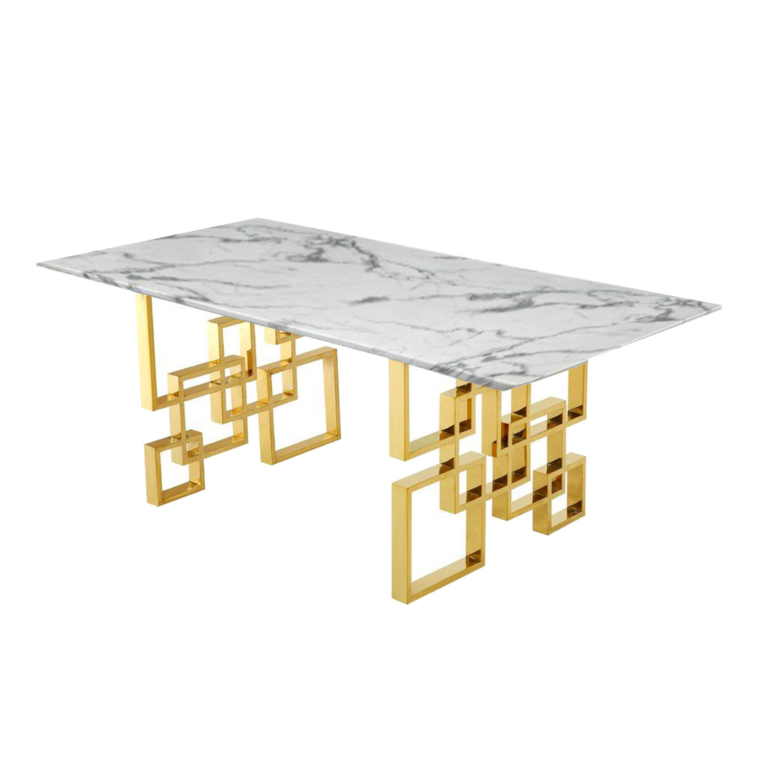 Faux Marble Top Outdoor Tables In Famous Mercer41 Ecole 78'' Dining Table (View 10 of 15)
