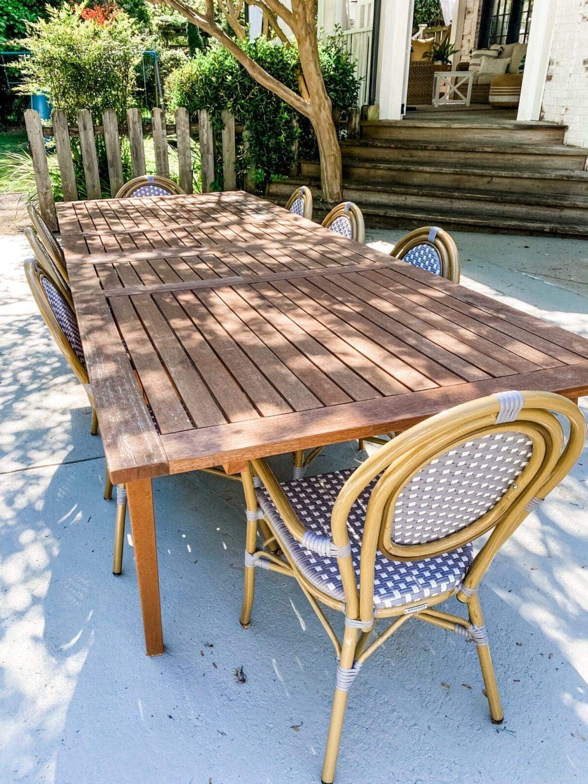 Faux Wood Outdoor Tables Intended For Popular Diy Faux Driftwood Outdoor Dining Table Makeover – Bless'er House (View 8 of 15)