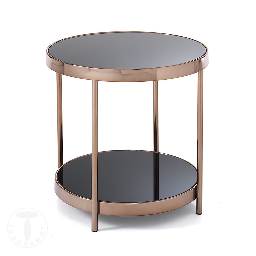 Favorite Clothing : Tavolino / Comodino Two Rings Rose Gold Regarding Rose Gold Outdoor Tables (View 2 of 15)