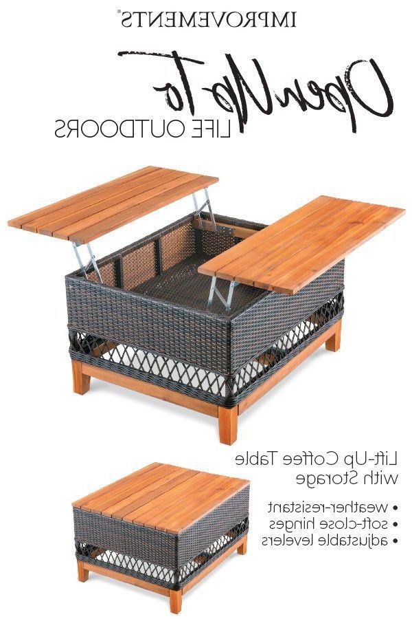 Favorite Lift Top Storage Outdoor Tables Intended For Add Style And Function To Your Outdoor Living Area With This Generously  Sized Dual Lift Up… (View 5 of 15)