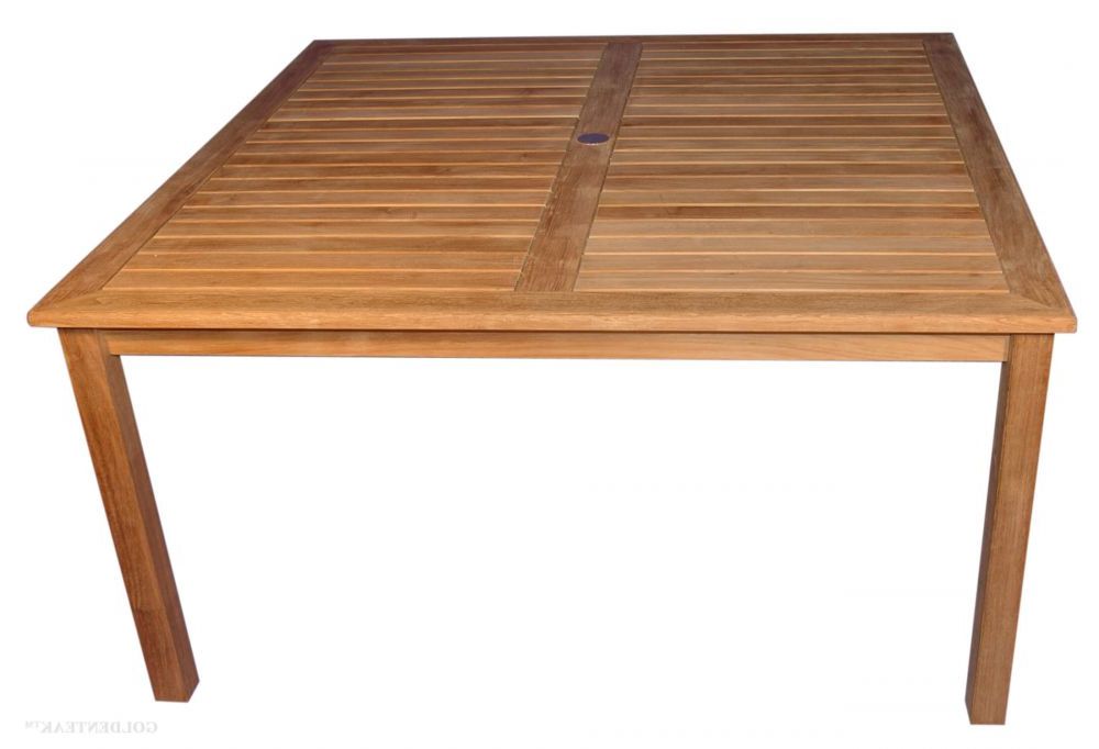 Favorite Teak 60" Square Dining Table – Large Teak Outdoor Dining Table In Square Outdoor Tables (View 13 of 15)