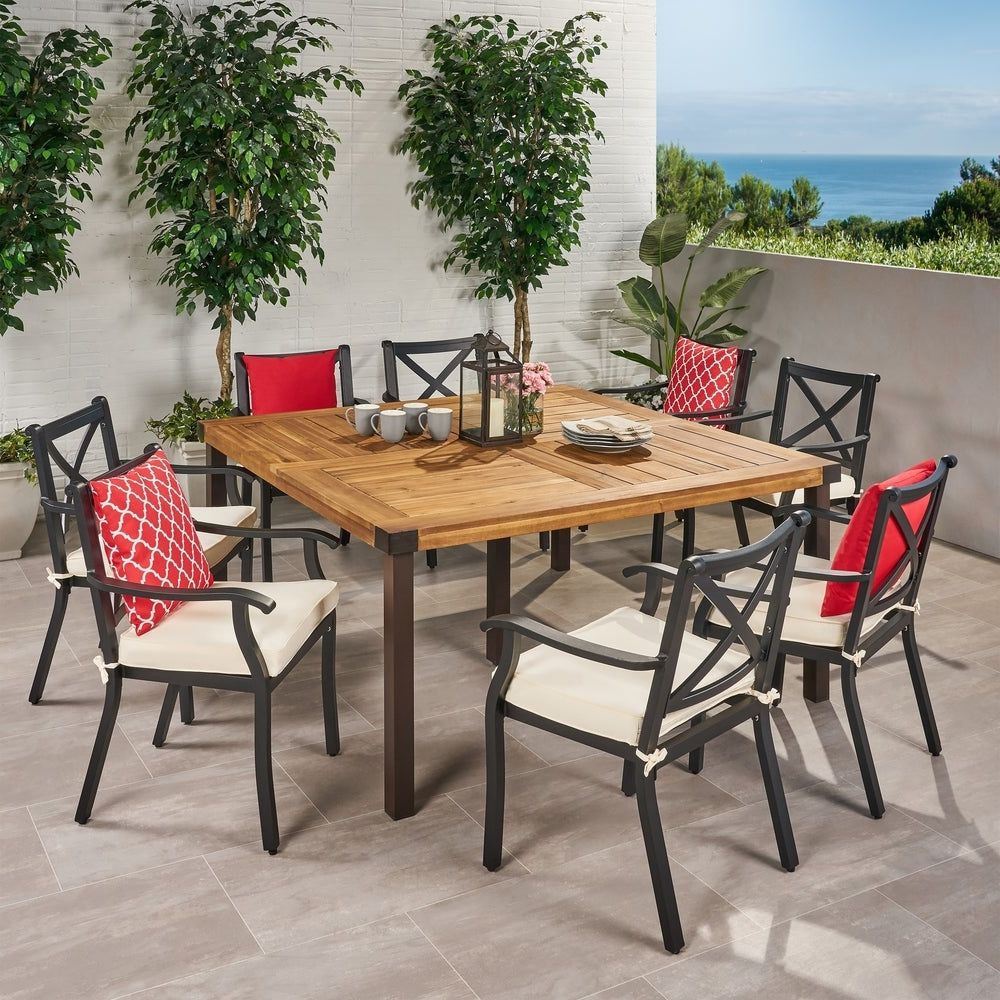 Find Great Outdoor Seating & Dining Deals  Shopping At Overstock Throughout 2020 Off White Wood Outdoor Tables (View 1 of 15)