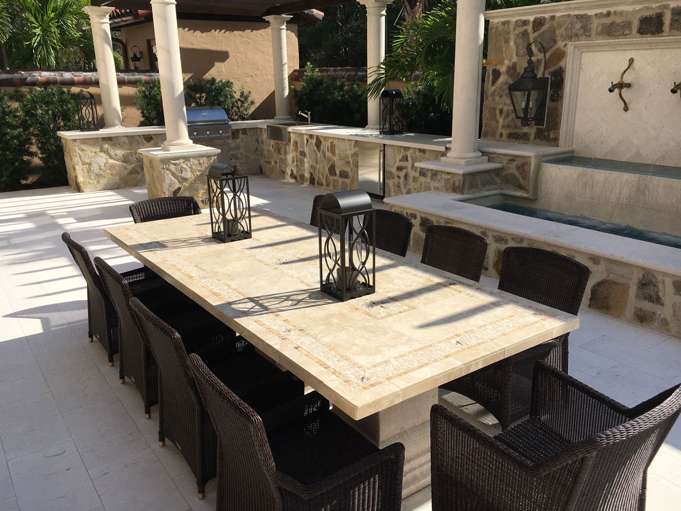Handcrafted Outdoor Stone Tables (View 3 of 15)