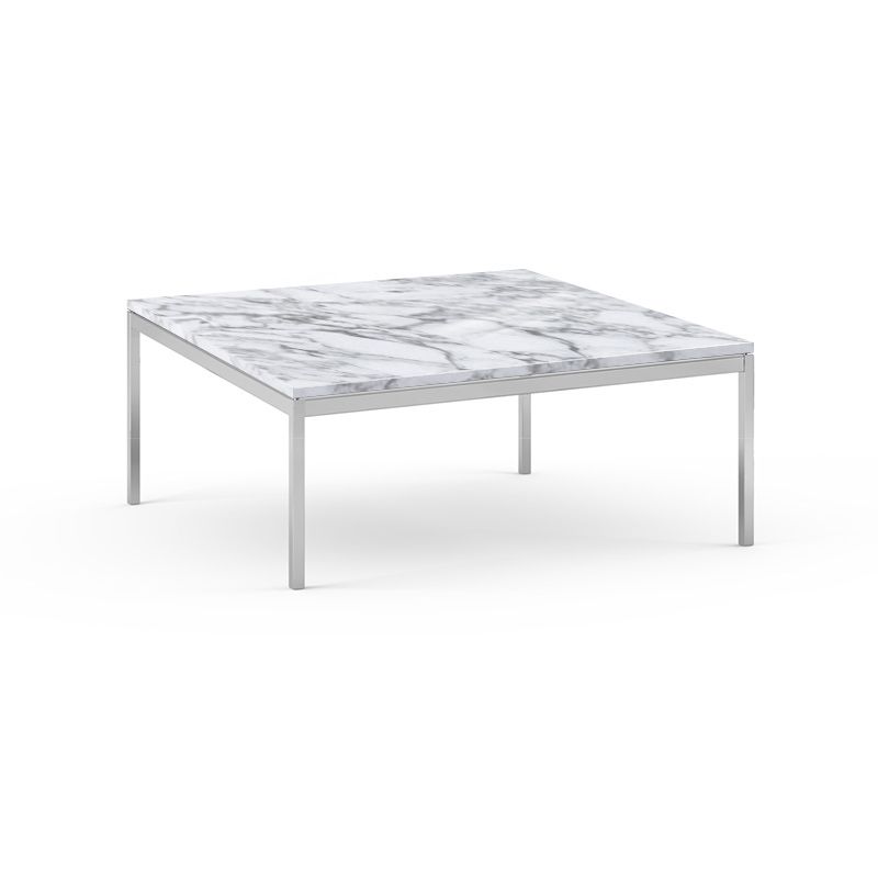 Knoll Coffee Table Florence Knoll 90 X 90 X H 35 Cm (arabesque Marble –  Polished Chrome Stainless Steel) – Myareadesign (View 15 of 15)