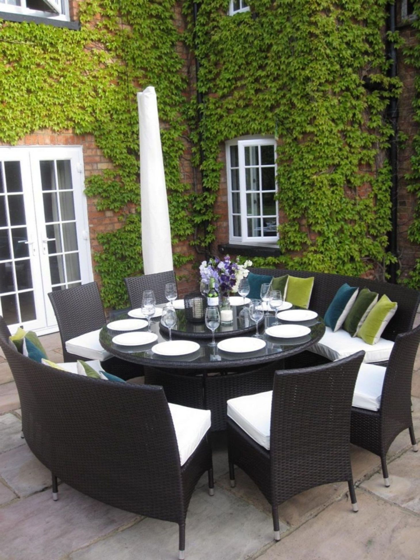Large Round Outdoor Dining Table – Ideas On Foter Throughout Current Circular Outdoor Tables (View 3 of 15)