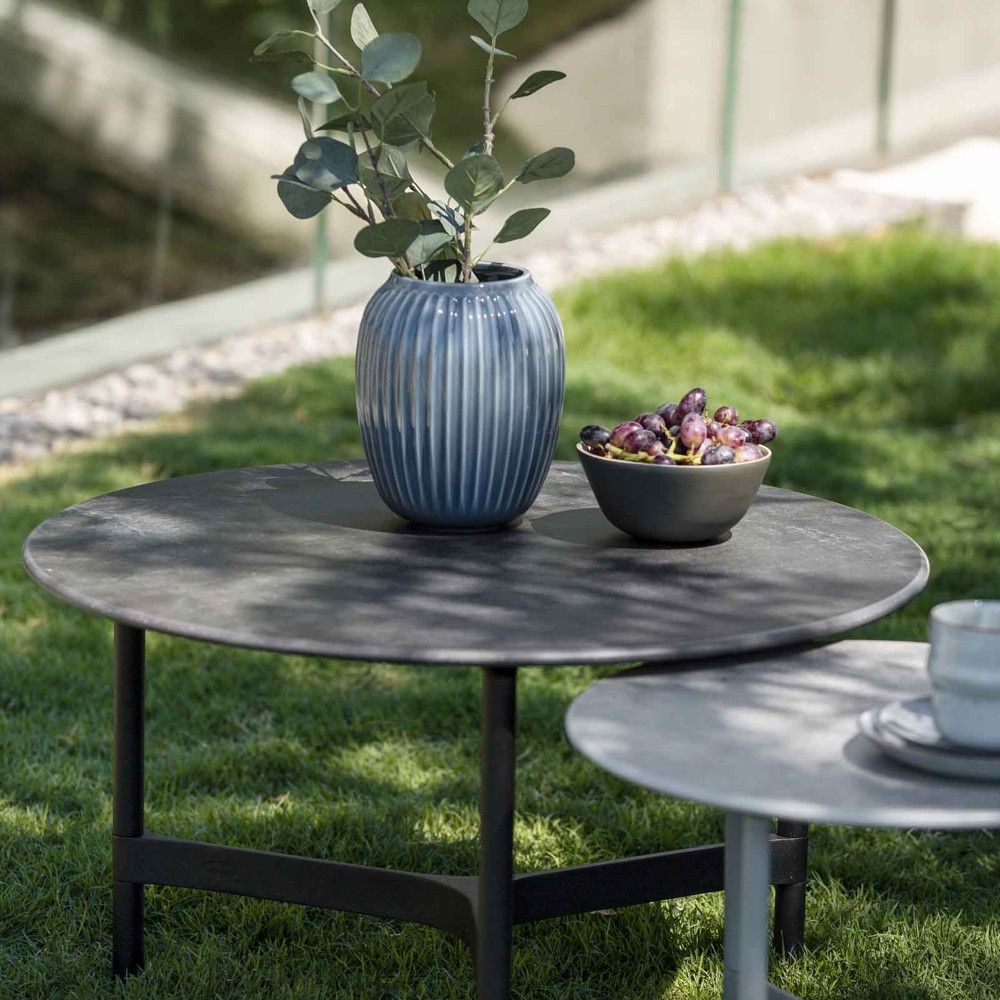 Latest Cane Line Twist Coffee Table Medium Aluminium Pertaining To Medium Outdoor Tables (View 7 of 15)