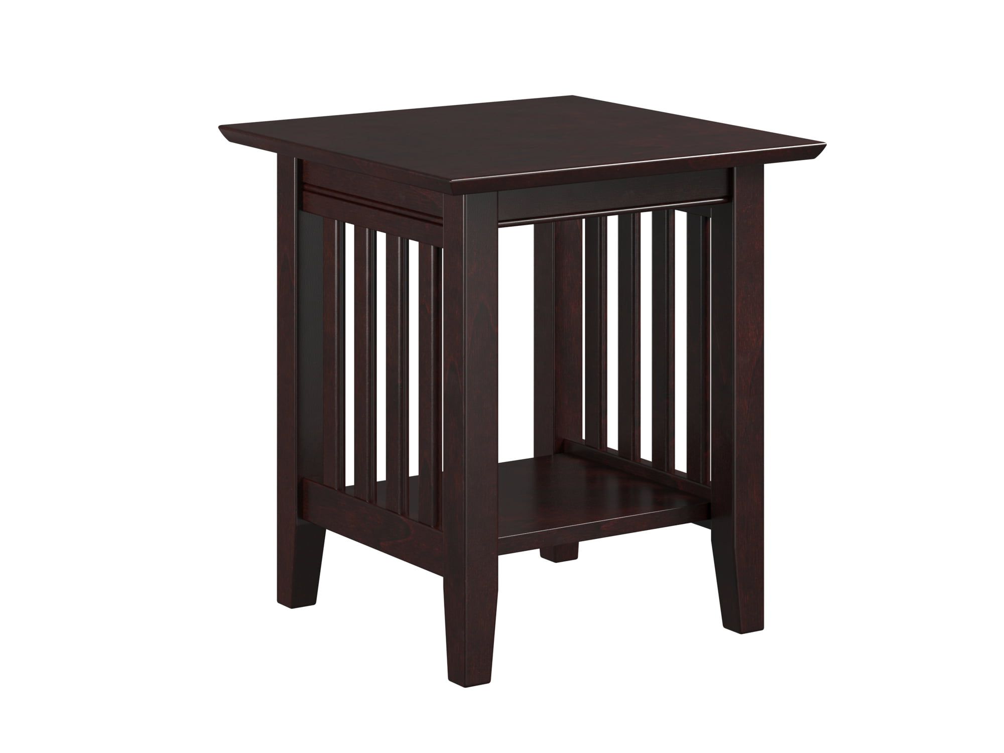 Latest Mission End Table In Espresso – Walmart Intended For Oak Espresso Outdoor Tables (View 15 of 15)