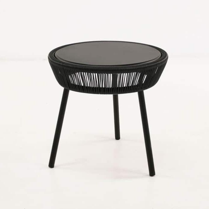 Luxe Outdoor Accent Table (black) (View 10 of 15)