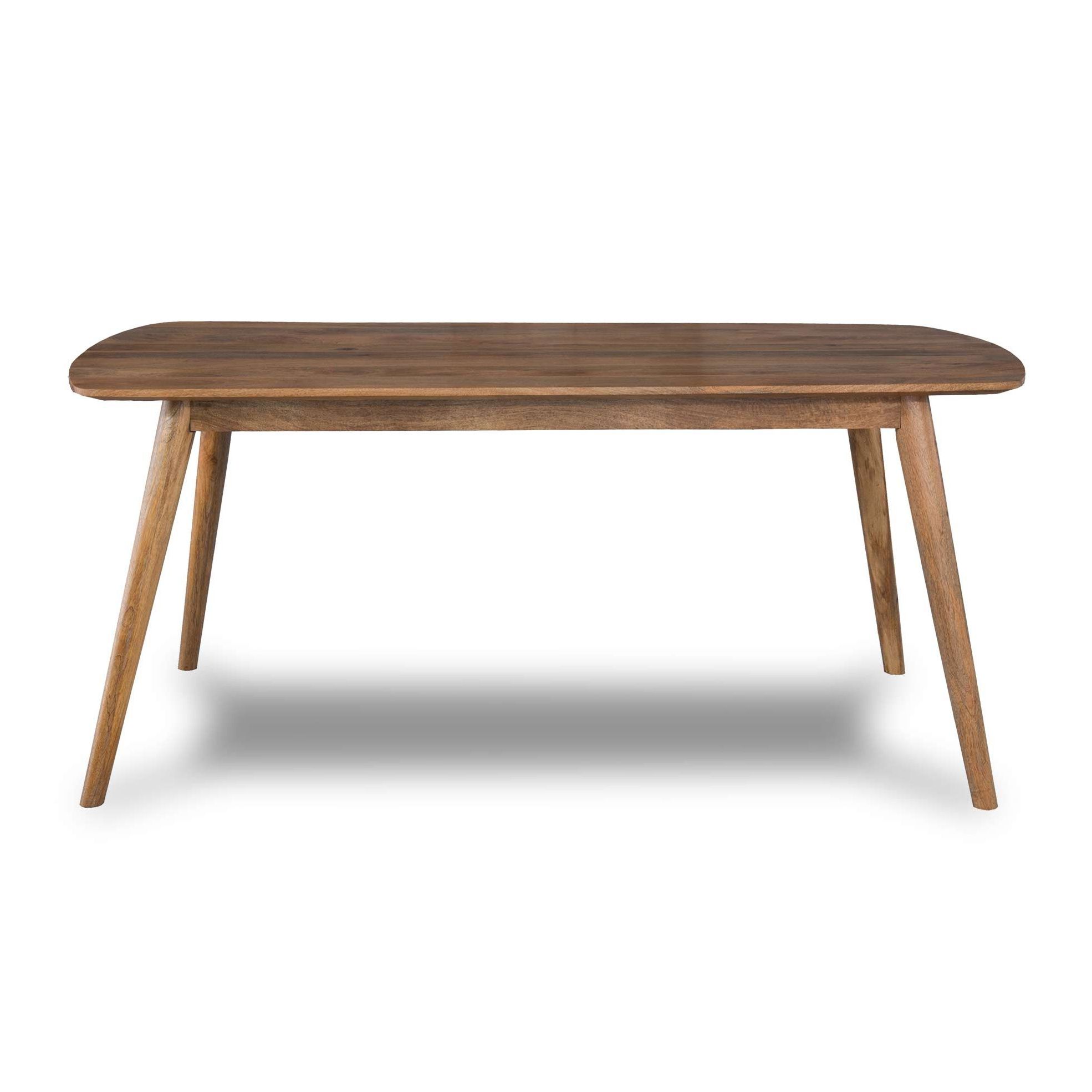 Mango Wood Outdoor Tables In Latest Solid Light Mango Wood Dining Table – Retro/scandi Style (View 6 of 15)