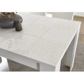 Marble Melamine Outdoor Tables Regarding 2019 Table Extensible Decor Avec Plateau Sérigraphié Pour Salons Modernes (View 8 of 15)