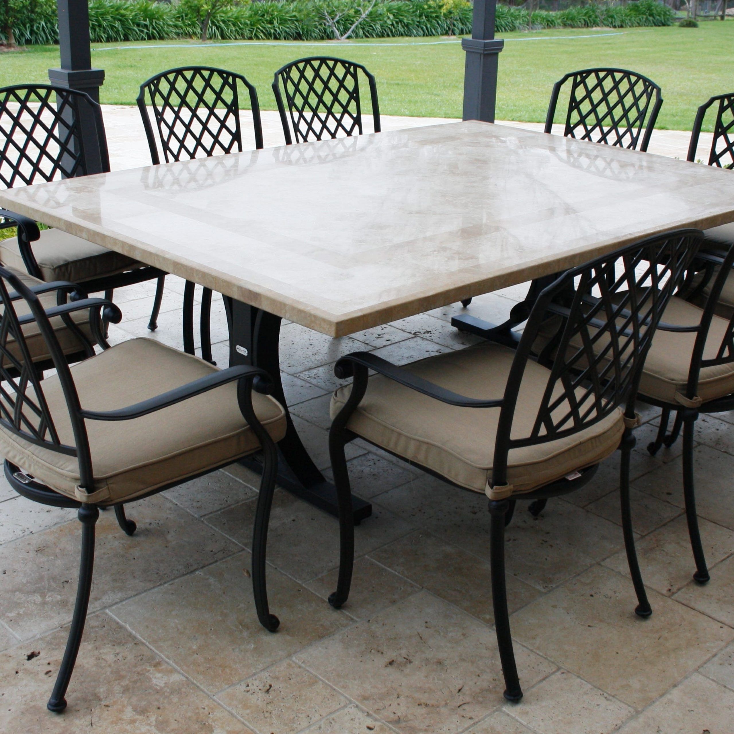Marble Outdoor Tables Intended For Best And Newest Natural Stone Outdoor Tables (View 14 of 15)