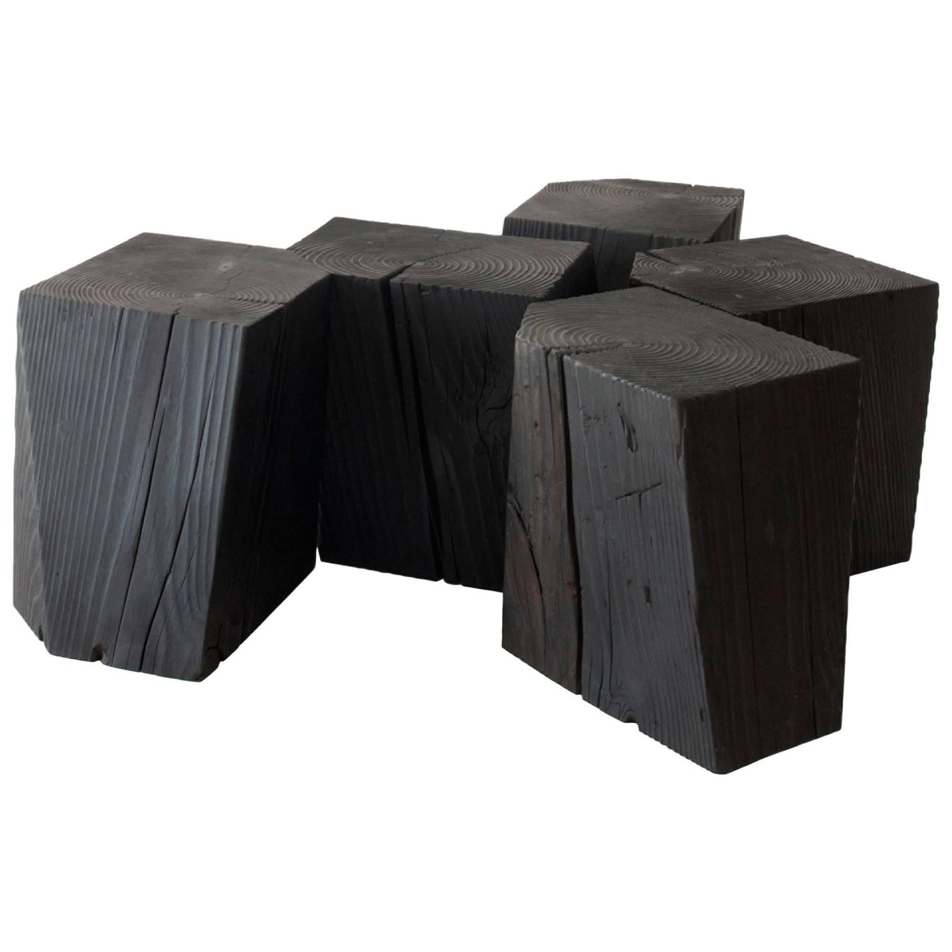 Most Popular Customization For Sarah – Charcoal Blocks, Sculptural, Geometric, Tables –  En Vente Sur 1stdibs Throughout Geometric Block Solid Outdoor Tables (View 2 of 15)
