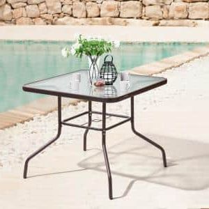 Most Popular Glass Tabletop – Patio Dining Tables – Patio Tables – The Home Depot With Glass Tabletop Outdoor Tables (View 13 of 15)