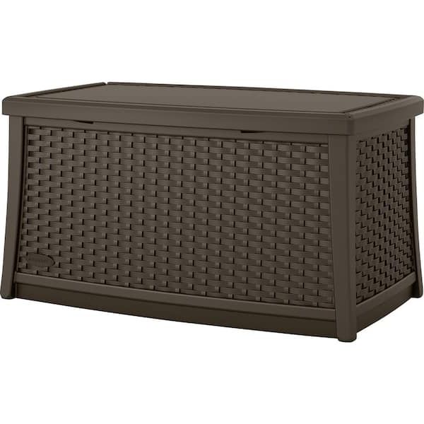 Most Popular Suncast Elements Resin Outdoor Coffee Table With Storage Bmdb3010 – The  Home Depot Throughout Outdoor Tables With Storage (View 3 of 15)