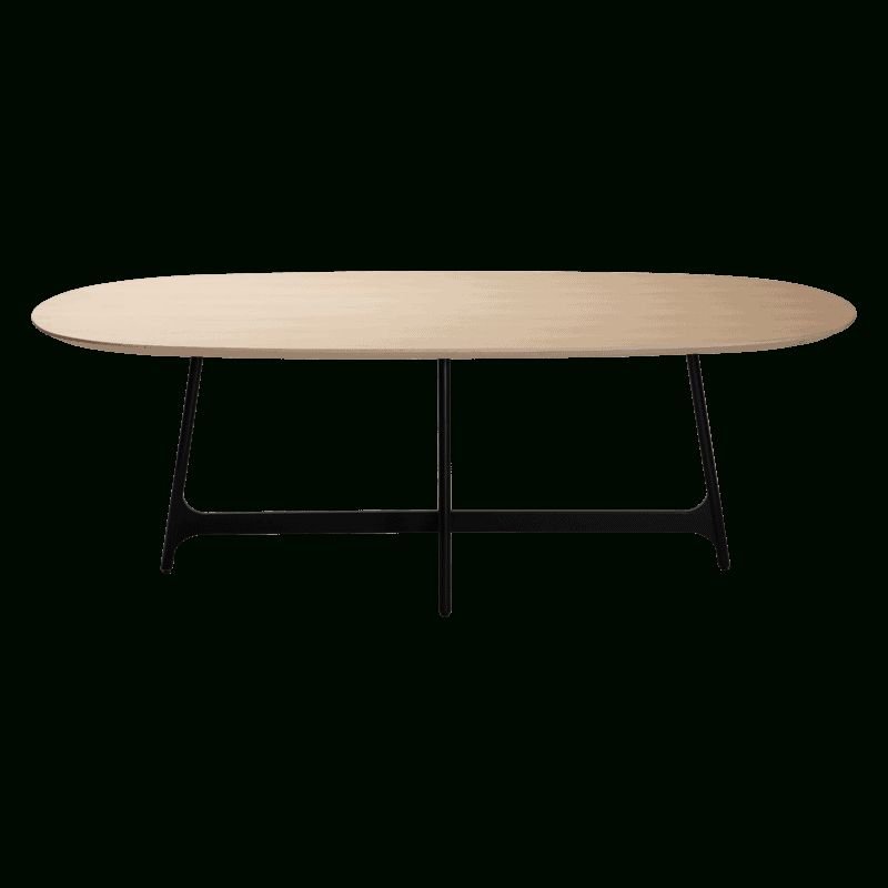 Most Recently Released Iron Legs Outdoor Tables Inside Oak Oval Dining Table "ooid" – Minimalist Store (View 6 of 15)
