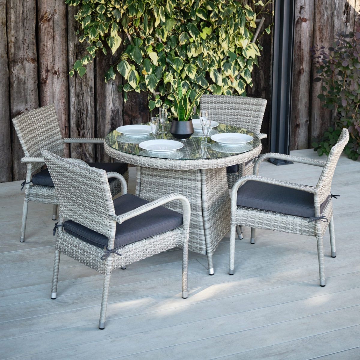 Most Recently Released Rattan Outdoor Tables For Outdoor Rattan Dining Table And Chairs – Clovelly Range – Woodberry (View 2 of 15)