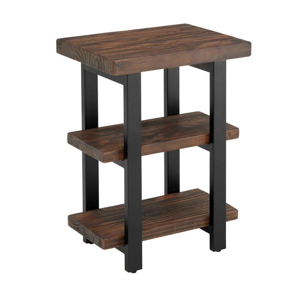 Most Recently Released Rustic Natural Outdoor Tables Within Alaterre Furniture Pomona Rustic Natural End Table Amba0220 – The Home Depot (View 15 of 15)