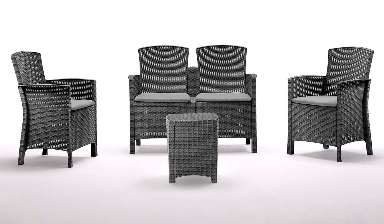 Most Recently Released Set Lido 2 – Rattan Set With High Backrest Made In Italy – Bica S.p.a (View 2 of 15)