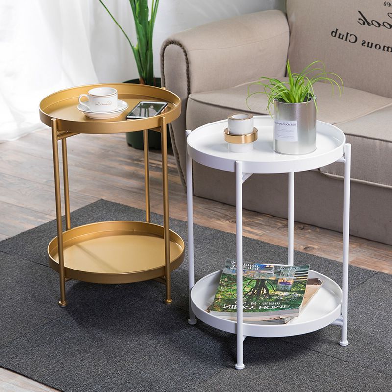 Most Up To Date Grand Patio Steel Patio Side Table 2 Tier, Weather Resistant Outdoor Round  End Table, Black 2 Tier (View 14 of 15)