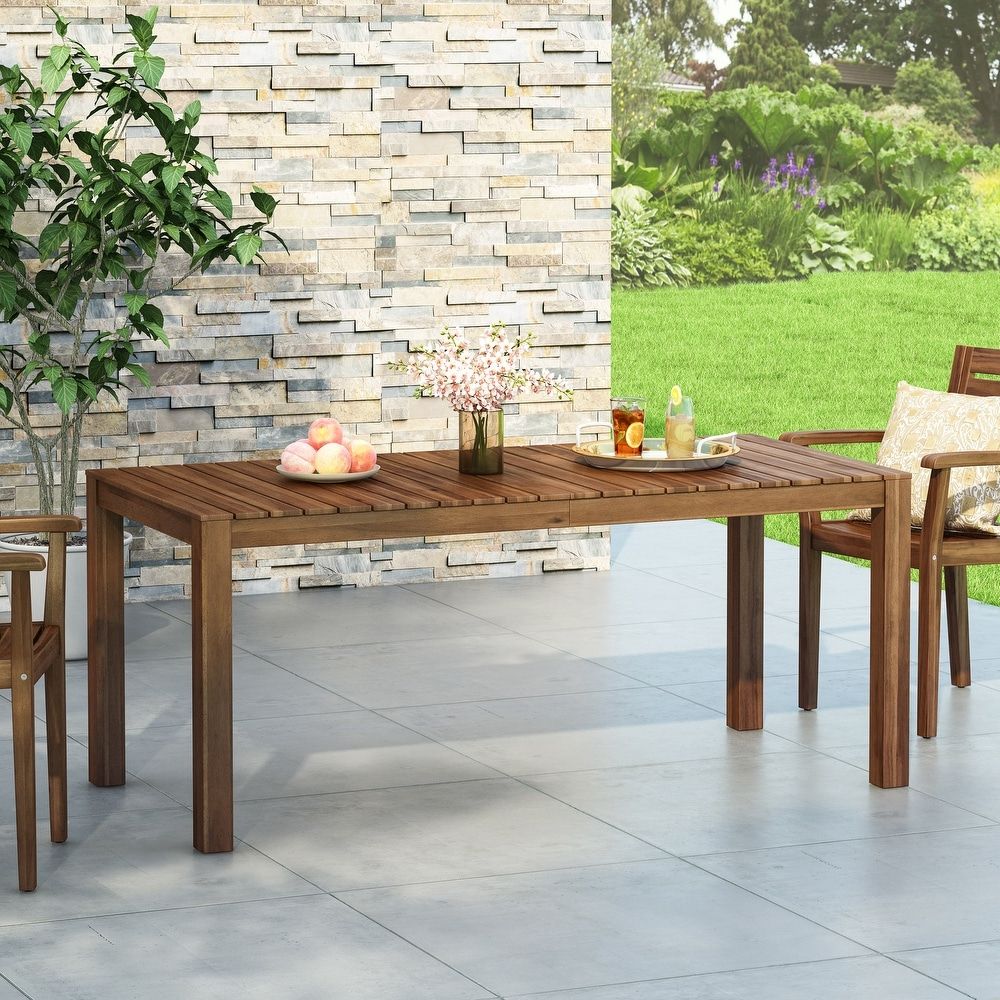 Most Up To Date Solid Acacia Wood Outdoor Tables With Buy Acacia Outdoor Dining Tables Online At Overstock (View 4 of 15)