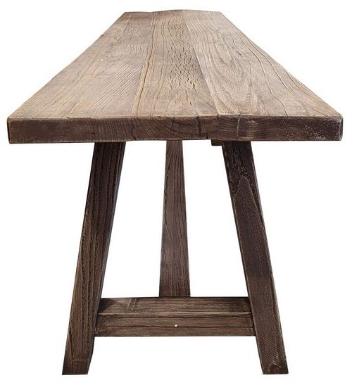 Old Elm Outdoor Tables With Regard To Most Up To Date Solid Old Elm Bench Seat (View 15 of 15)