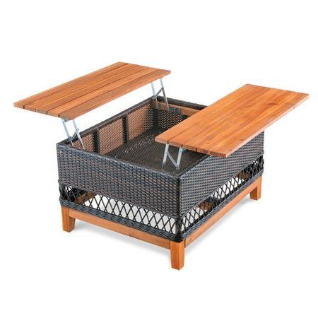 Outdoor Coffee Tables, Lift Up  Coffee Table, Deck Furniture Intended For Lift Top Storage Outdoor Tables (View 2 of 15)