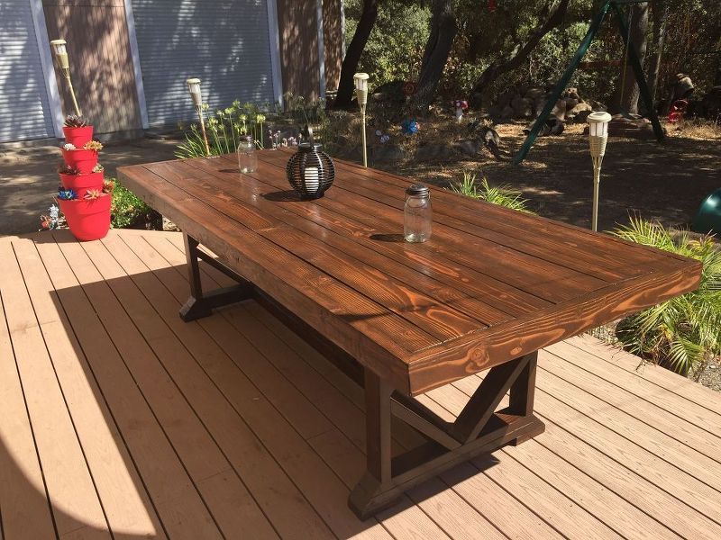 Outdoor Wood Table, Diy Outdoor  Table, Outdoor Patio Table In Best And Newest Plank Outdoor Tables (View 8 of 15)