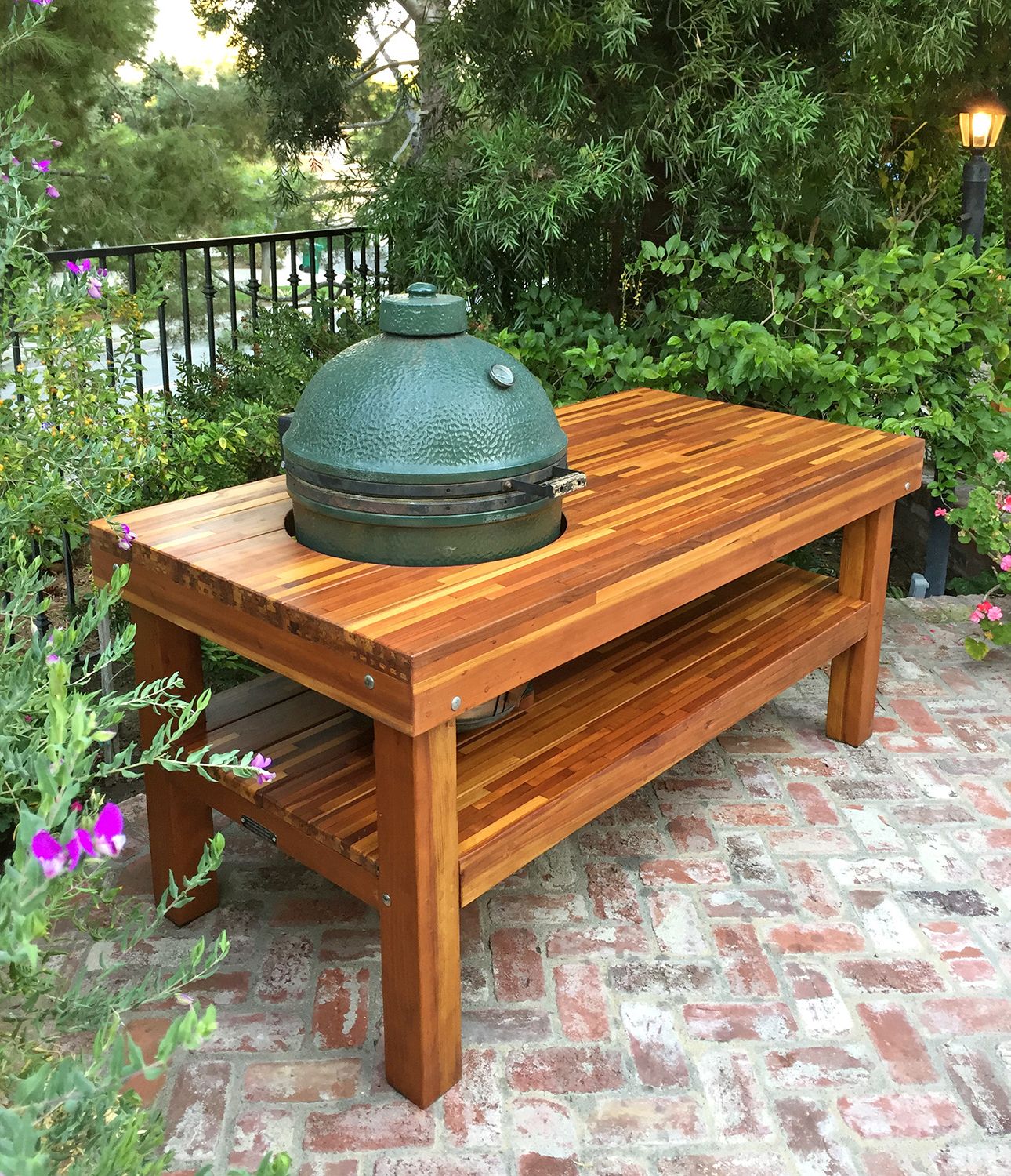 Outdoor Wood Table With Built In Grill Storage (View 9 of 15)