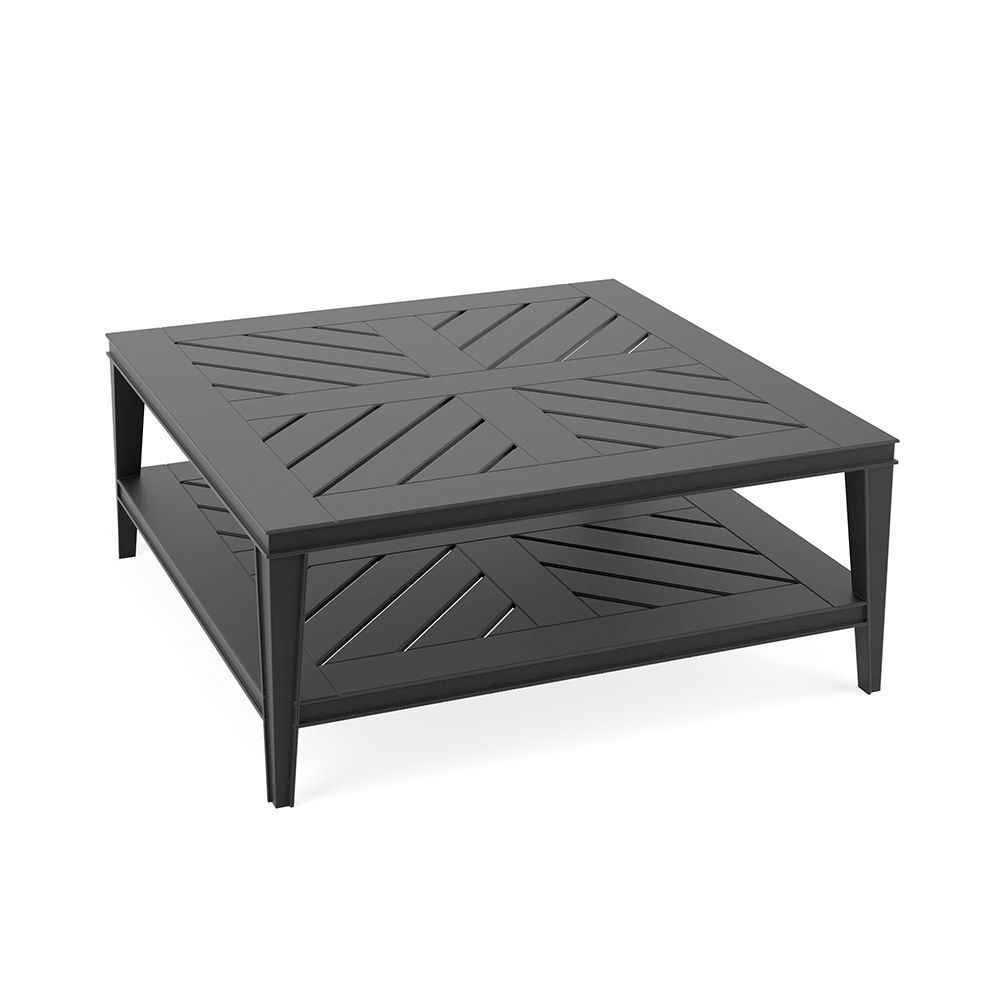 Popular Eichholtz Bell Rive Coffee Table – Square – Black (View 14 of 15)