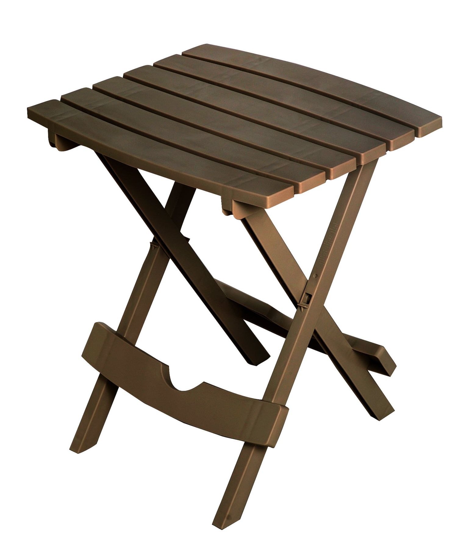 Preferred Folding Accent Outdoor Tables In Adams Quik Fold Resin Side Table – Brown – Walmart (View 4 of 15)