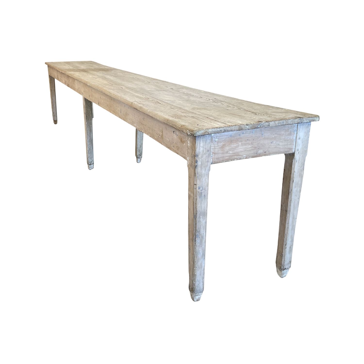 Recent 19th Century Grey White French Farmhouse Table – Antique Fruitwood Dining  Table – Authentic Provence Intended For Reclaimed Fruitwood Outdoor Tables (View 15 of 15)