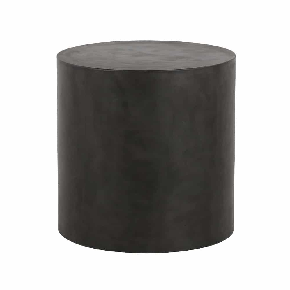 Recent Blok Large Round Concrete Outdoor Side Table In Black In Black Accent Outdoor Tables (View 2 of 15)