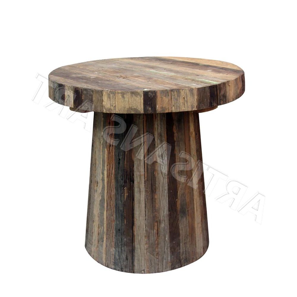 Reclaimed Vintage Outdoor Tables With Regard To Widely Used Round Bar Table Antique Old Railway Sleeper Wood Outdoor Table Antique  Table Vintage Recycle Wood Garden Furniture – Buy Reclaimed Wood Bar Table  Outdoor Furniture Garden Furniture Farmhouse Furniture Table Stool Antique (View 4 of 15)