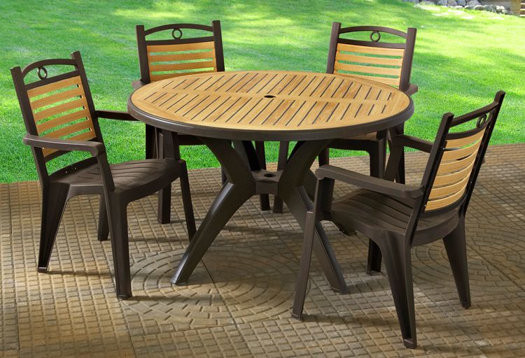 Resin Outdoor Tables For Preferred Patio And Deck Furniture – Grosfillex (View 8 of 15)