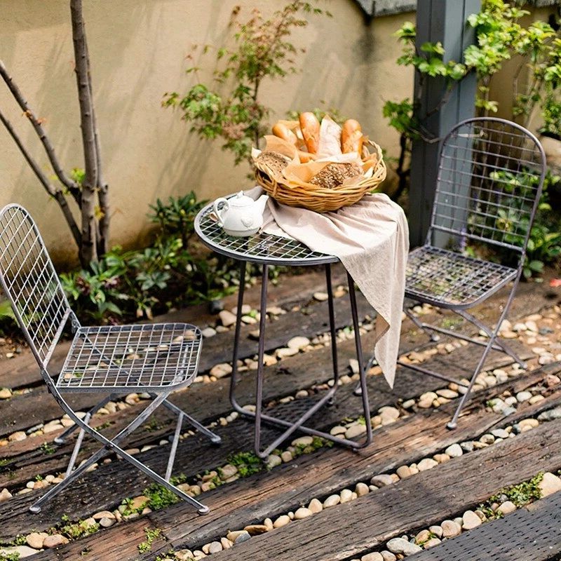 Retro Rustic Metal Outdoor Round Table – Outdoor Tables – Aliexpress Intended For Most Recently Released Rustic Round Outdoor Tables (View 12 of 15)