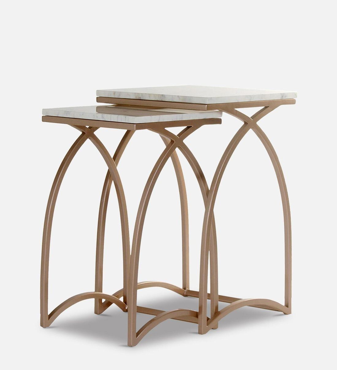 Rose Gold Outdoor Tables Regarding 2019 Buy Brisbane Nesting Table In Rose Gold Finishclaymint Online –  Contemporary Nest Of Tables – Tables – Furniture – Pepperfry Product (View 10 of 15)
