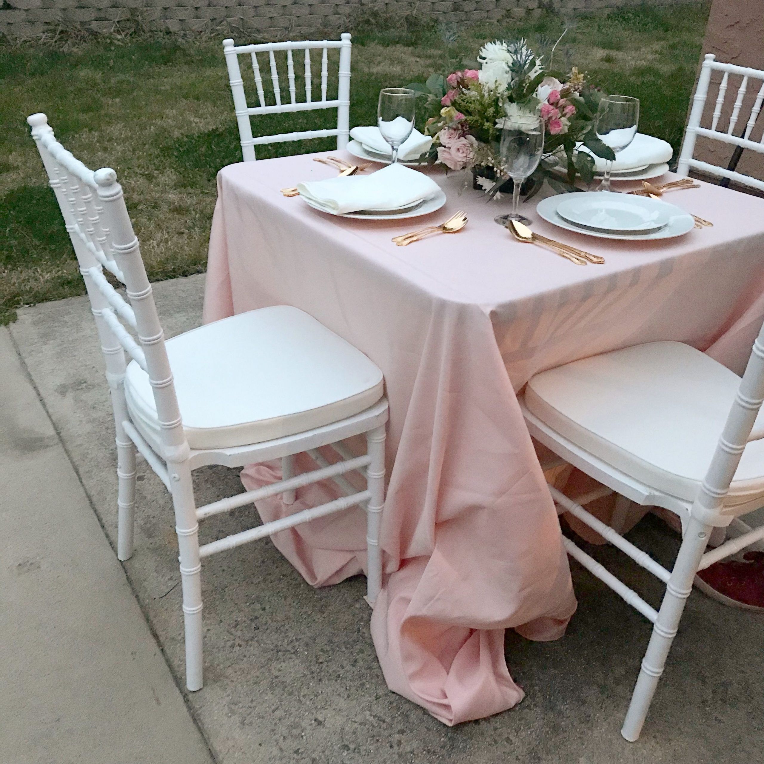 Rose  Gold Table Setting, Gold Table Setting, Rose Gold Table With Regard To Rose Gold Outdoor Tables (View 7 of 15)