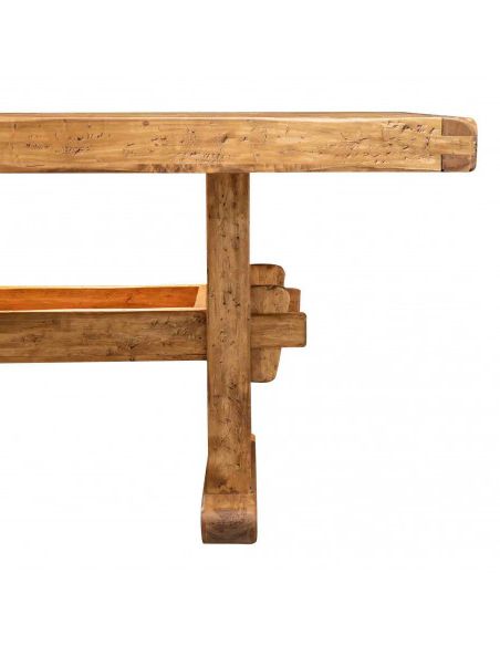 Rustic Table In Solid Wood Of Tiglio Natural Finish Regarding Latest Rustic Natural Outdoor Tables (View 12 of 15)