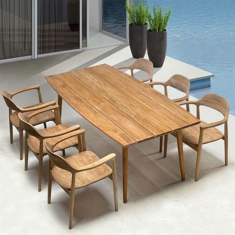 Teak Garden Furniture With Scandinavian Outdoor Tables (View 11 of 15)