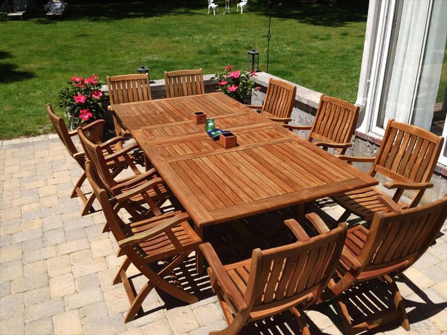 Teak Outdoor Tables Regarding Newest Teak Outdoor Dining Table, 47 X 96, Two Leaves, Seats 8 – 10 – Bridgewater  Collection (View 9 of 15)