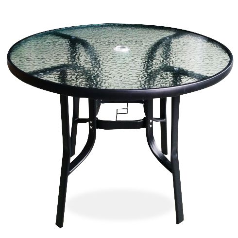 Tempered Glass Outdoor Tables With Widely Used Outdoor Metal Round Tempered Glass Garden Furniture Outdoor Table For Garden  – Buy Table For Garden,garden Furniture Outdoor Table Product On Alibaba (View 13 of 15)